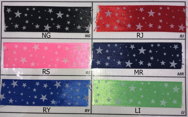 CINTA SATIN ESTAMPADA ESTRELLA CIS-00677-1-1/2 25
