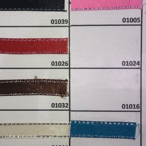 CINTA DOUBLE FACE LUREX PLATEADO 3/8 10MM ROLLO 50 YDS