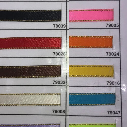 CINTA DOUBLE FACE LUREX DORADO  3/8 10MM ROLLO 50 YDS