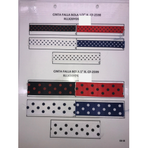 CINTA FALLA BOLITA 1/2 y 1"