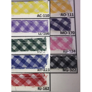 SESGO RIBETE CUADROS ALMA BLANCO  1.25 72 YDS  0709